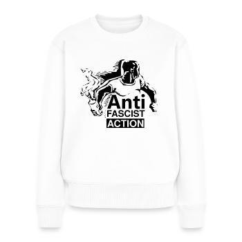 Anti-Fascist Action, AFA I Antifa UK - Women's Premium Organic Jumper - white - Front - Julia (174cm)