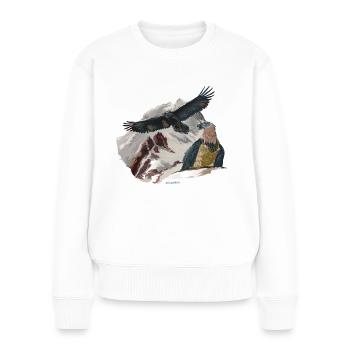 Bartgeier Dagmar Recka Bavaria Wally - Frauen Premium Bio Pullover - Weiß - Vorne - Julia (174cm)