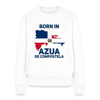 Azua de Compostela République Dominicaine - Pull Premium bio Femme - blanc - Devant - Julia (174cm)