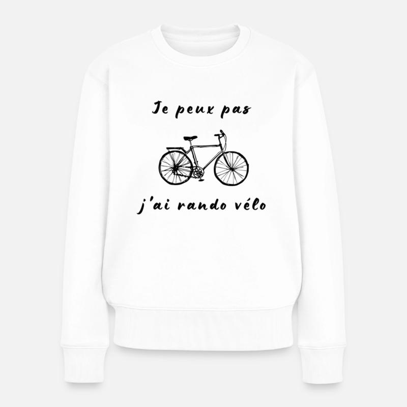 Je peux pas j'ai rando vélo - Pull Premium bio Femme - blanc