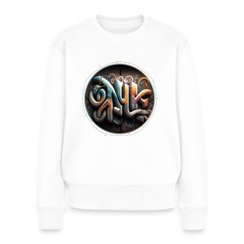 Graffiti Inspirierend V4 - Frauen Premium Bio Pullover - Weiß - Vorne - Julia (174cm)