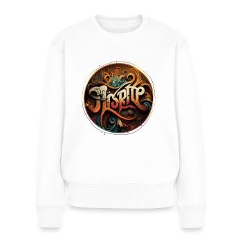 "Inspire" Graffiti Theme 1 - Women's Premium Organic Jumper - white - Front - Julia (174cm)
