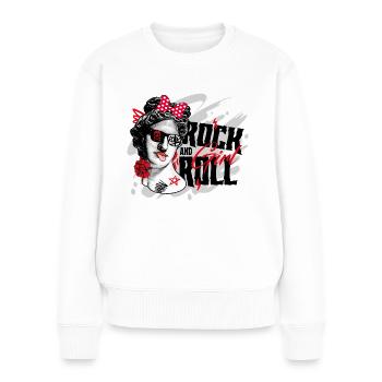 Rock and roll girl - Women's Premium Organic Jumper - white - Front - Julia (174cm)