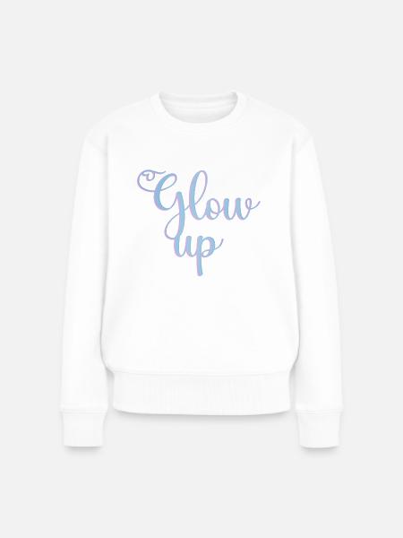 GLOW UP - Pull Premium bio Femme - blanc