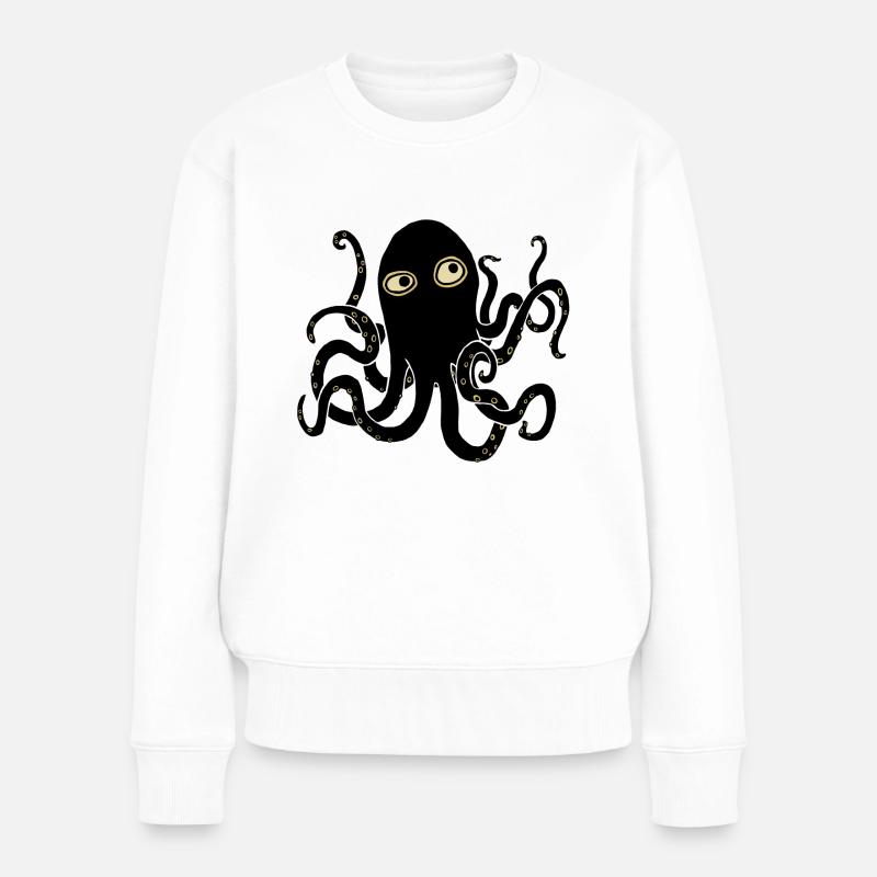 Kraken - Frauen Premium Bio Pullover - Weiß