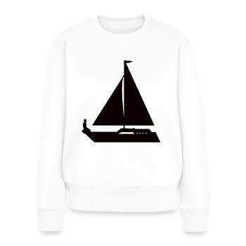 Sailing Sailing Ship Sailboat Sailing - Women's Premium Organic Jumper - white - Front - Julia (174cm)