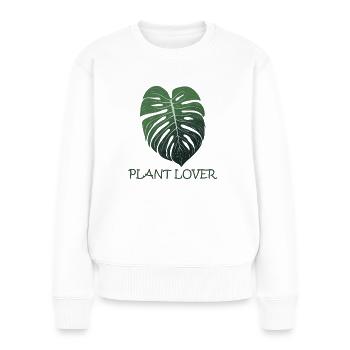 Loving Plant Lover Shirt Design - Women's Premium Organic Jumper - white - Front - Julia (174cm)
