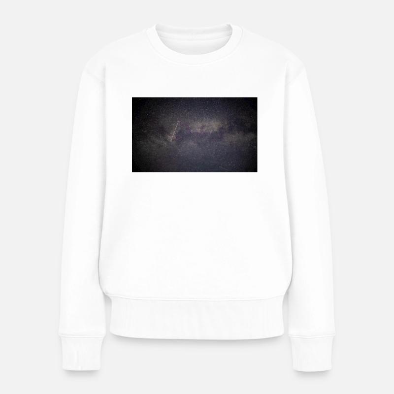 Milchstraße - Frauen Premium Bio Pullover - Weiß