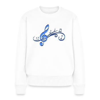 Sheet Music Game - Women's Premium Organic Jumper - white - Front - Julia (174cm)