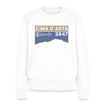 Cima d’Asta Hike Mountain Tour Route Normale Italie - Pull Premium bio Femme - blanc - Devant - Julia (174cm)