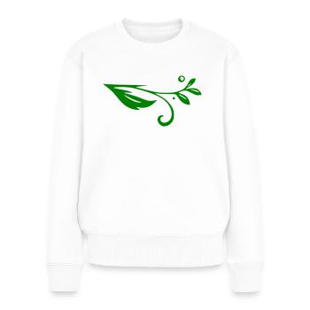 Flourishes Vine - Women's Premium Organic Jumper - white - Front - Julia (174cm)