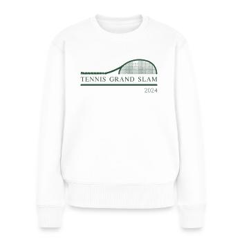 Tennis Vintage, cadeau de vêtements de Tennis parfait - Pull Premium bio Femme - blanc - Devant - Julia (174cm)
