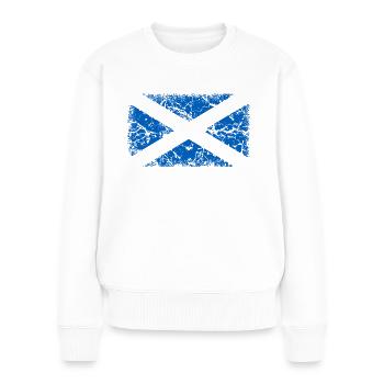 Drapeau de l’Écosse - Monocolore - Pull Premium bio Femme - blanc - Devant - Julia (174cm)