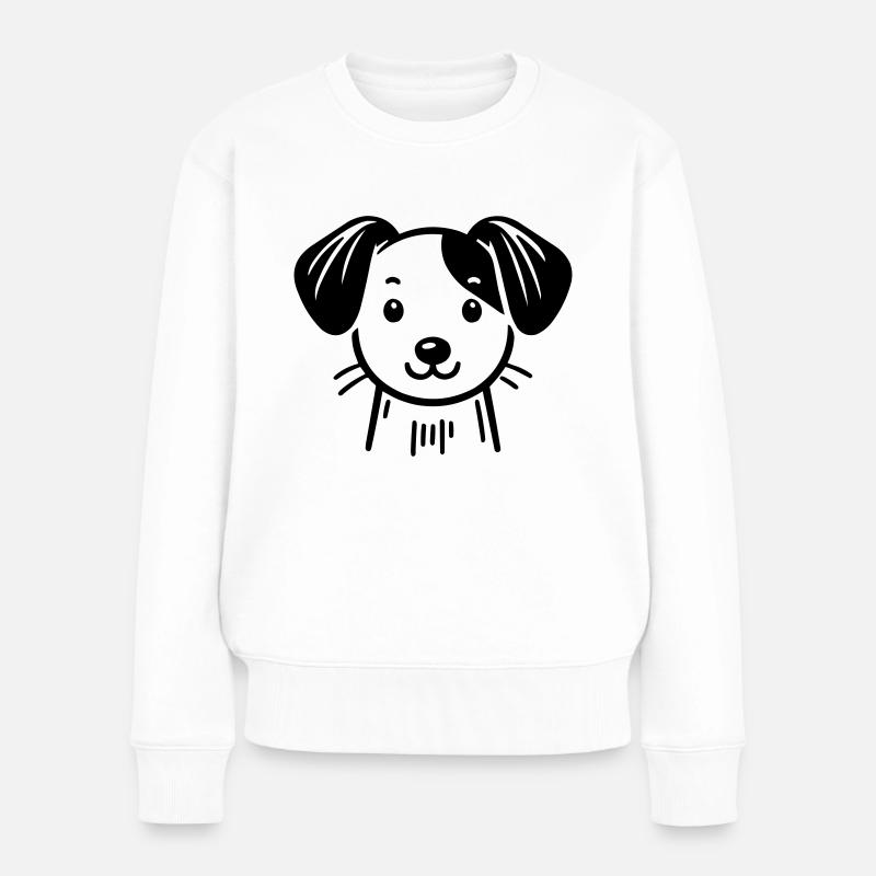 Chien - Pull Premium bio Femme - blanc