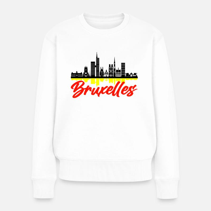 bruxelles - Pull Premium bio Femme - blanc