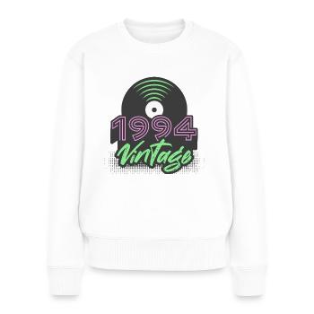 1994 Vintage Schallplatten Geburtstag Geschenkidee - Frauen Premium Bio Pullover - Weiß - Vorne - Julia (174cm)