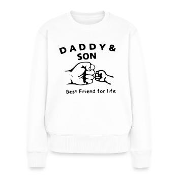daddy son best friends for life - Women's Premium Organic Jumper - white - Front - Julia (174cm)