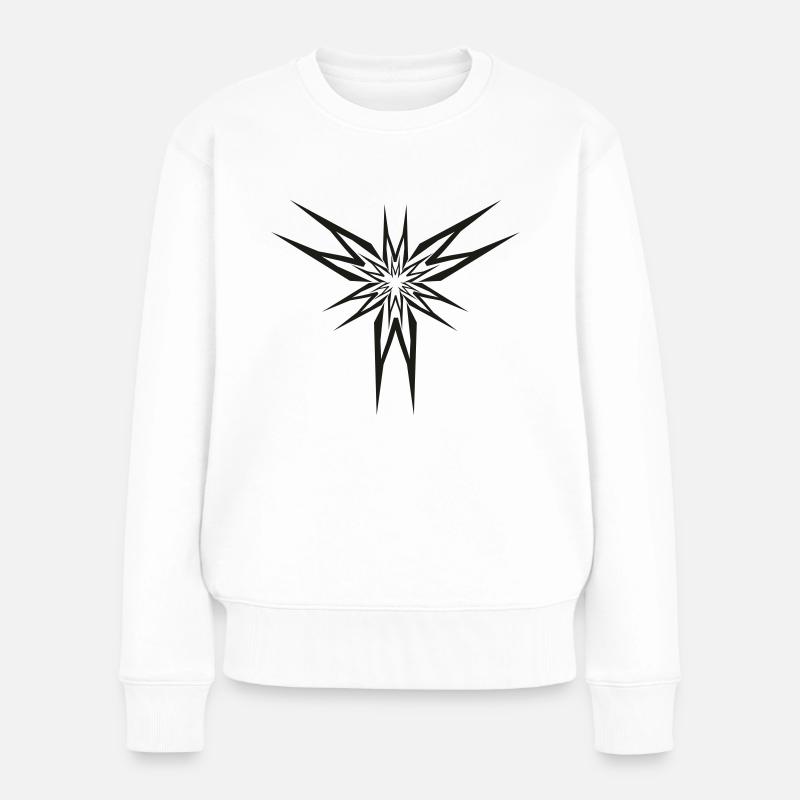 Metal Star - Frauen Premium Bio Pullover - Weiß