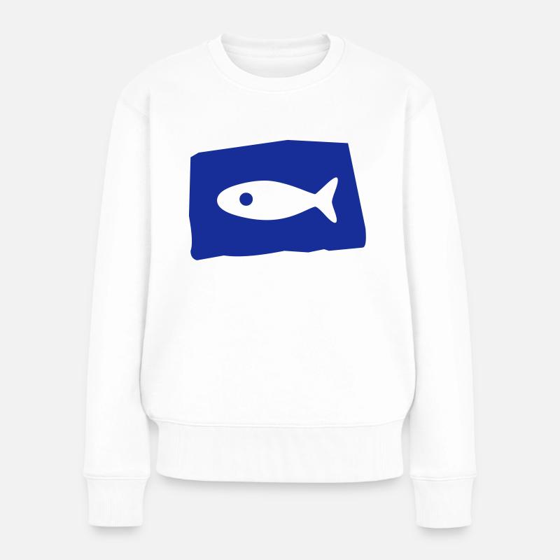 fisch2 - Women's Premium Organic Jumper - white