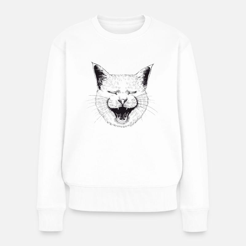 LOL Cat - Frauen Premium Bio Pullover - Weiß