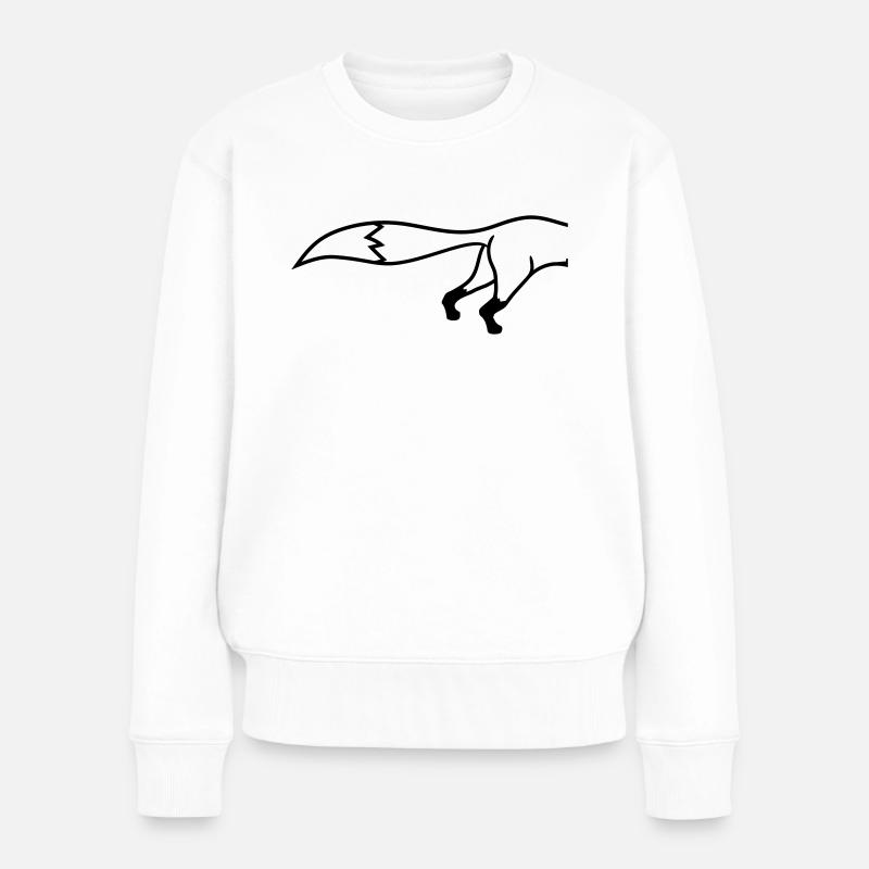 halb hinten hinterteil fuchs schön design cool com - Frauen Premium Bio Pullover - Weiß