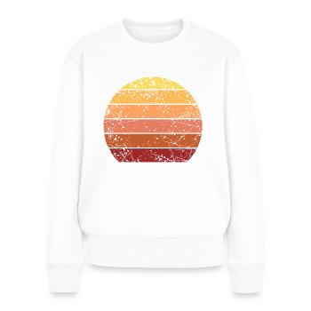 Retro Color Sunset Vintage - Women's Premium Organic Jumper - white - Front - Julia (174cm)
