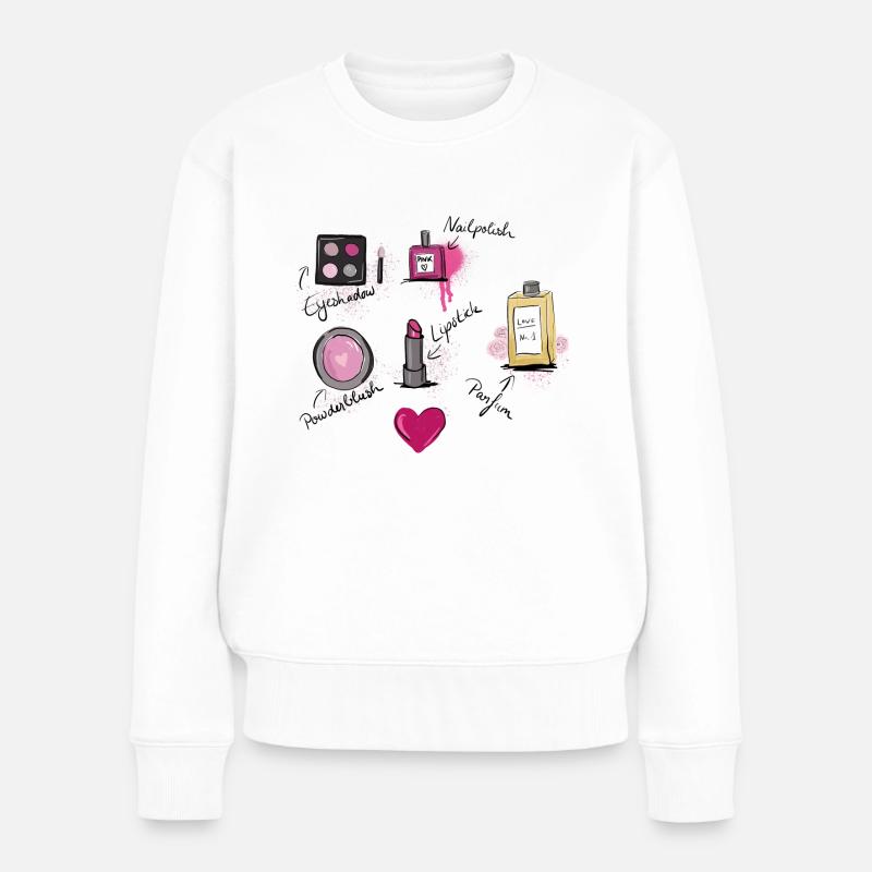 make up artist - beauty - Frauen Premium Bio Pullover - Weiß