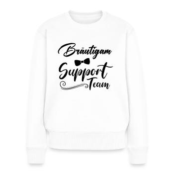 bräutigam support team - Frauen Premium Bio Pullover - Weiß - Vorne - Julia (174cm)