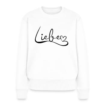 Love Scripture with Heart - Women's Premium Organic Jumper - white - Front - Julia (174cm)