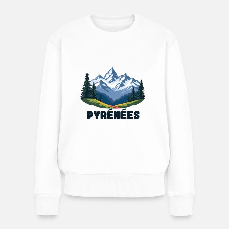 Pyrénées Pyrénées Françaises - Pull Premium bio Femme - blanc