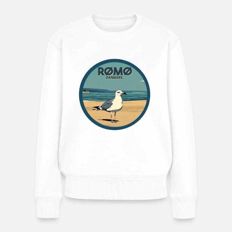 Römö Dänemark - Frauen Premium Bio Pullover - Weiß