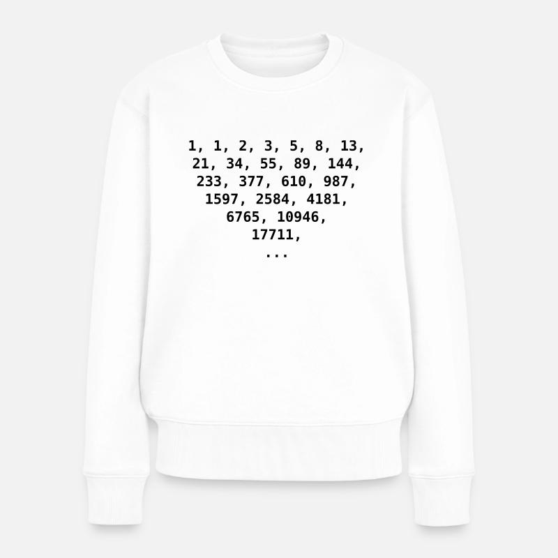 Fibonacci Zahlen - Frauen Premium Bio Pullover - Weiß