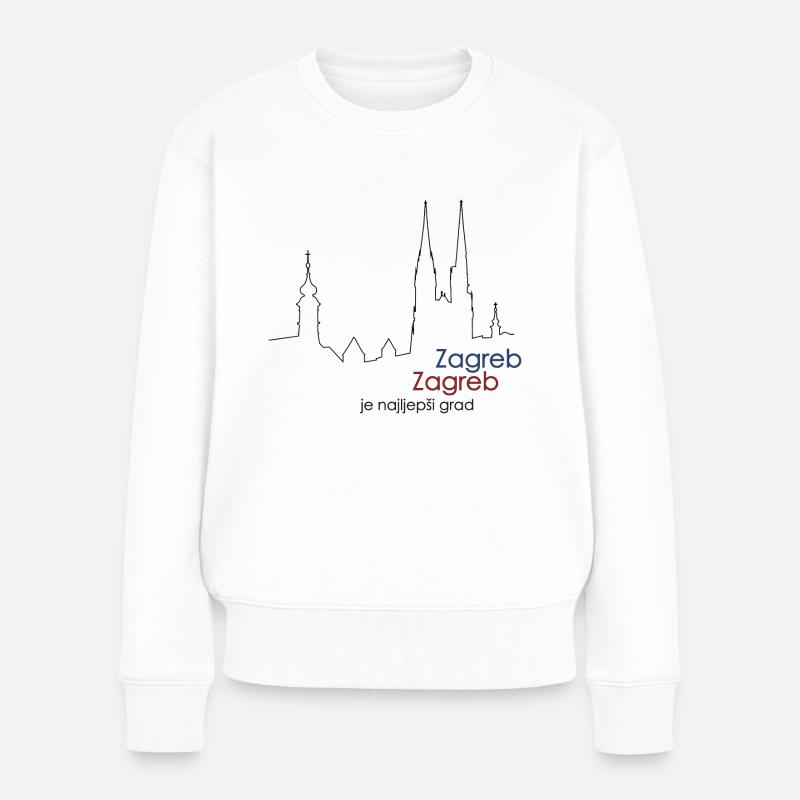 Zagreb Zagreb - Frauen Premium Bio Pullover - Weiß