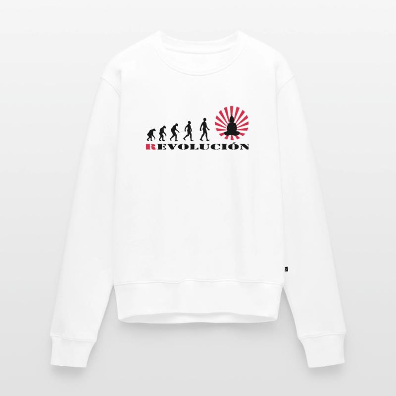 Darwin, évolution, révolution, éclairé, Bouddha, Pull Premium bio Femme