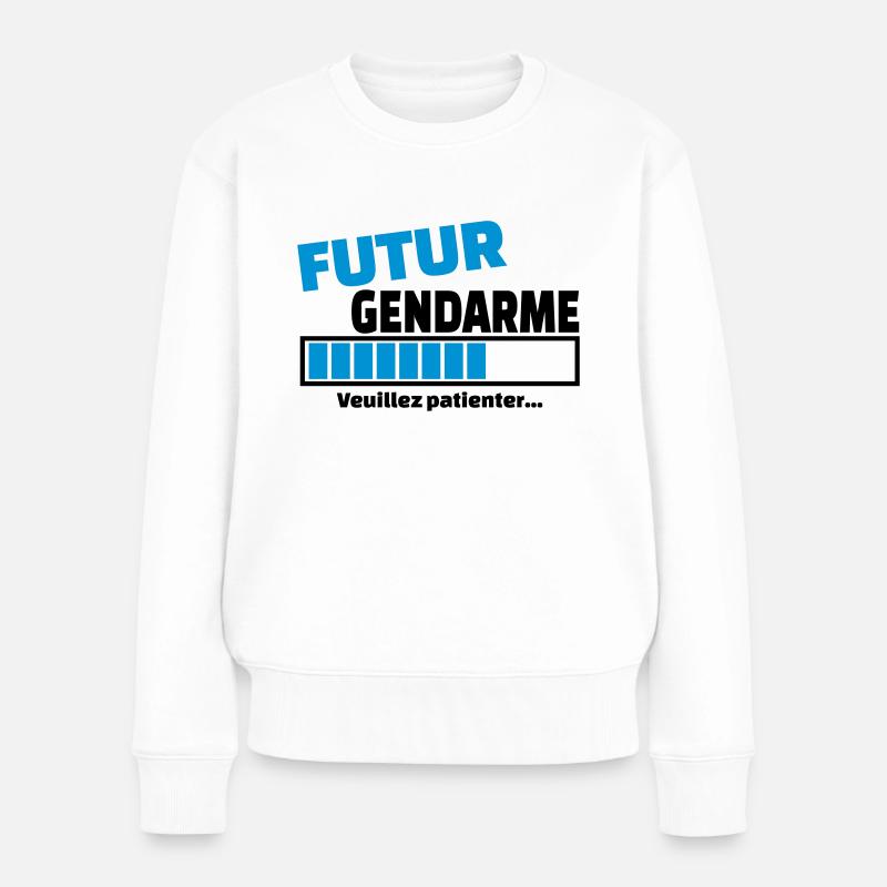 futur gendarme - Pull Premium bio Femme - blanc