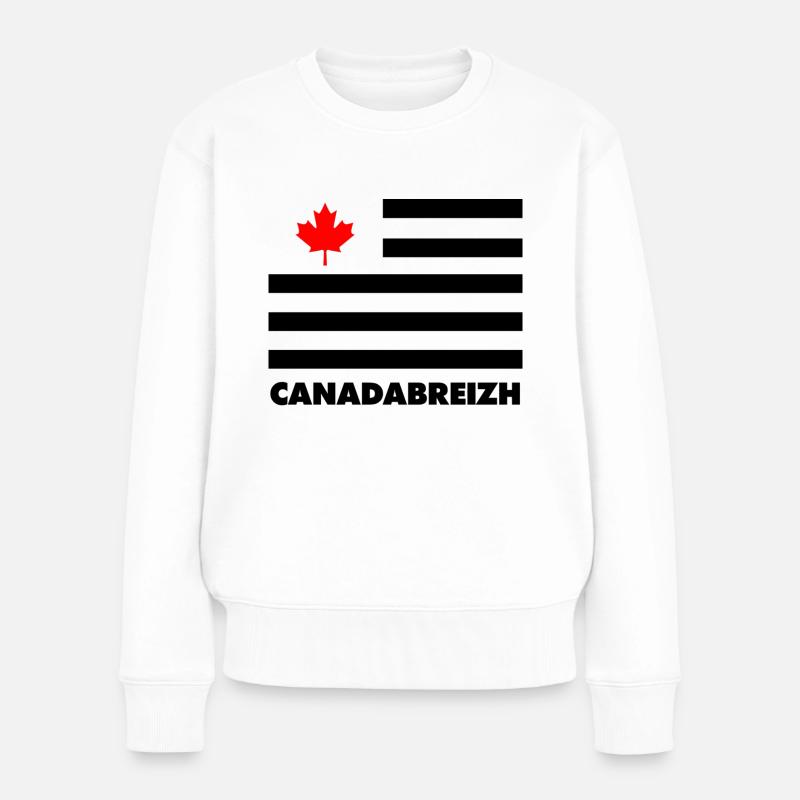 canadabreizh - Frauen Premium Bio Pullover - Weiß