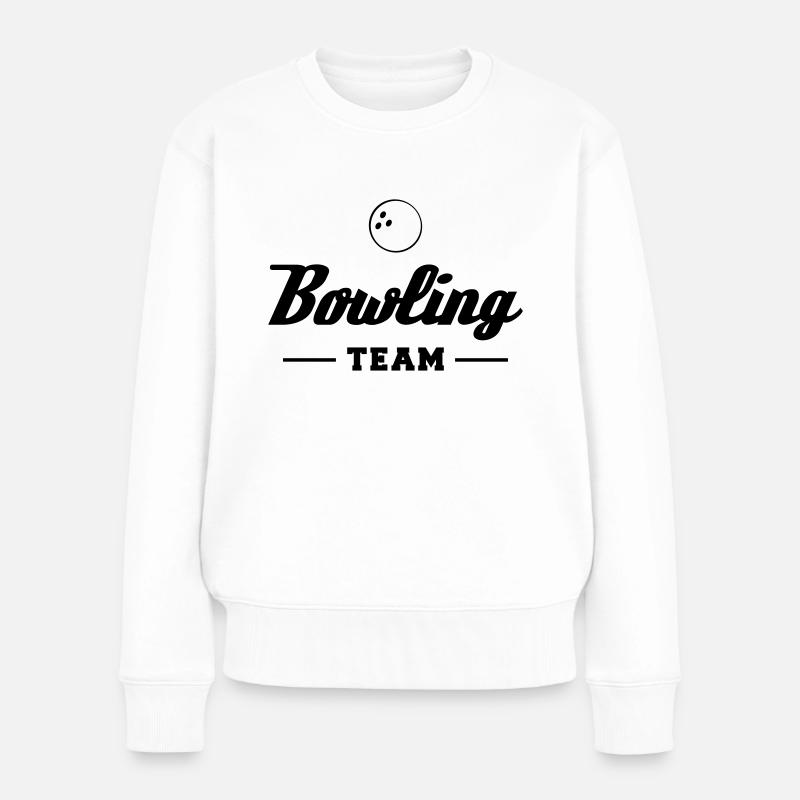 Bowling Team - Frauen Premium Bio Pullover - Weiß