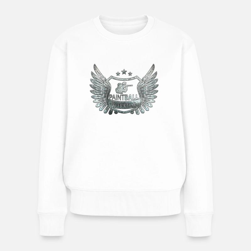 paintballing - Women's Premium Organic Jumper - white