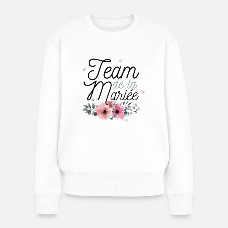 Team de la mariée - Pull Premium bio Femme - blanc