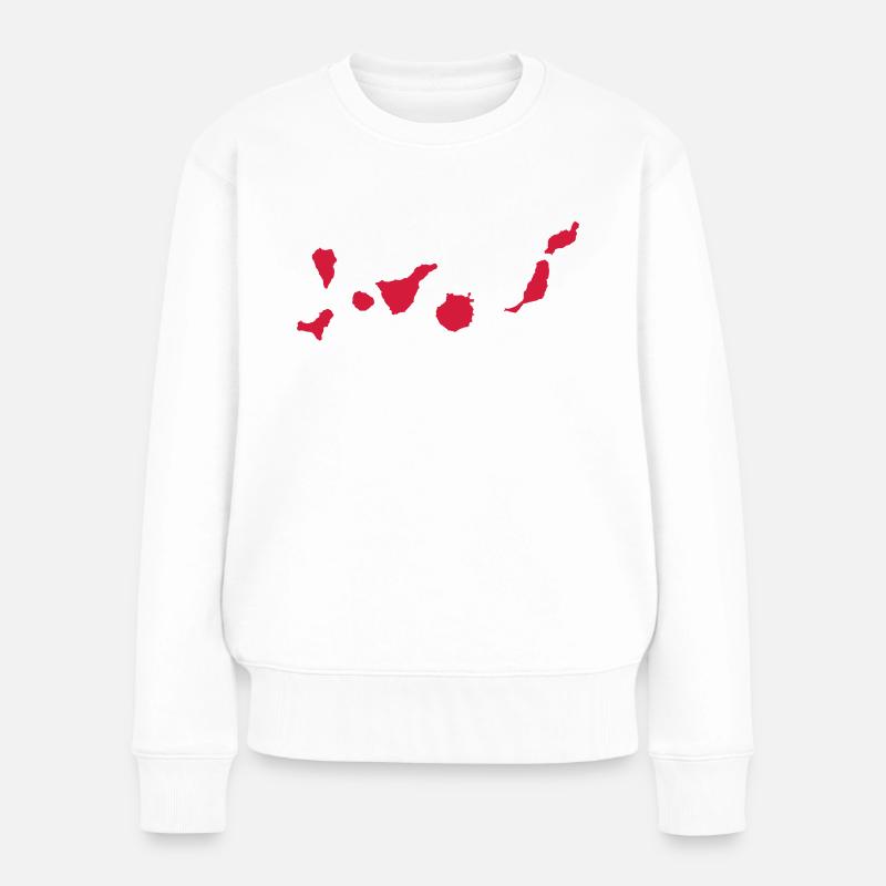 Kanarische Inseln - Frauen Premium Bio Pullover - Weiß