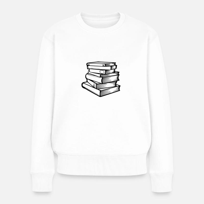 Books - Pull Premium bio Femme - blanc