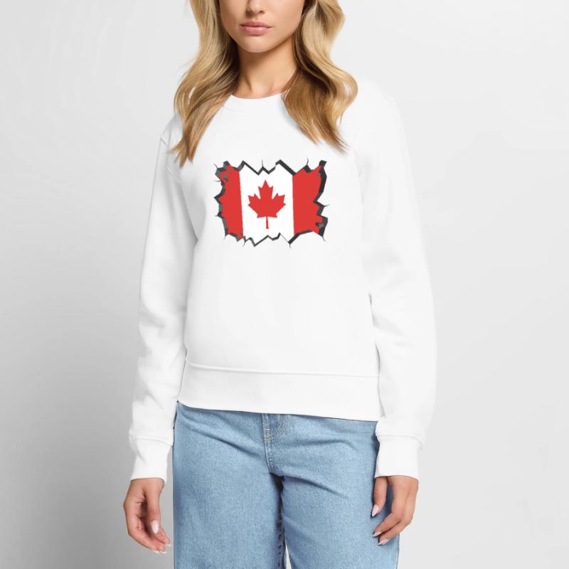 Canada Flag Maple Maple Leaf Maple Leaf Canada Women's Premium Organic Jumper