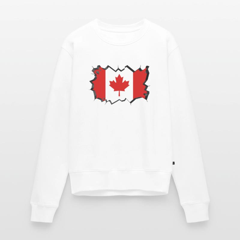Canada Flag Maple Maple Leaf Maple Leaf Canada Women's Premium Organic Jumper