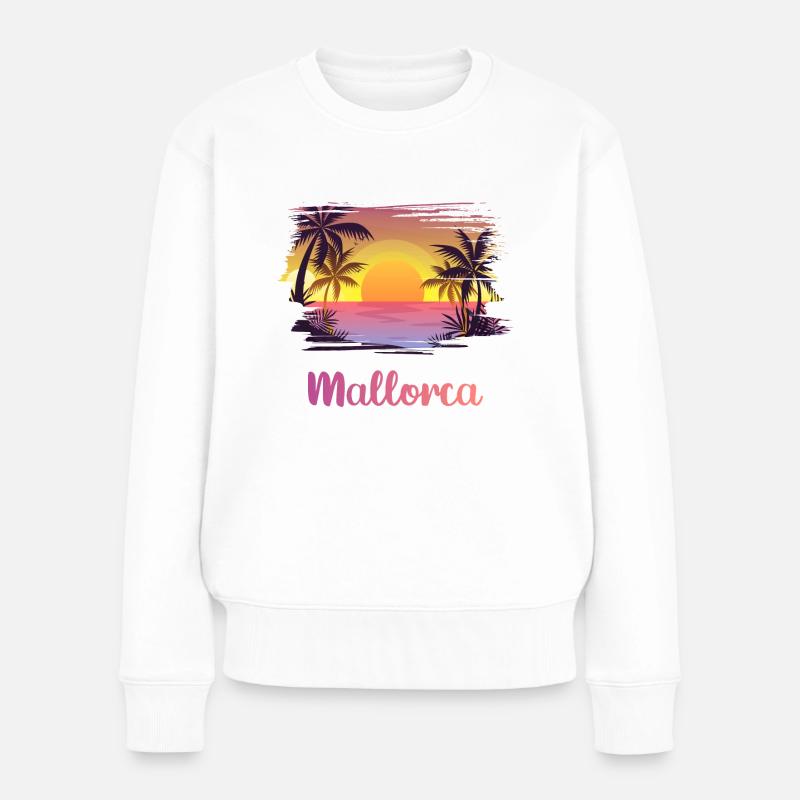 Ich liebe Mallorca - Frauen Premium Bio Pullover - Weiß