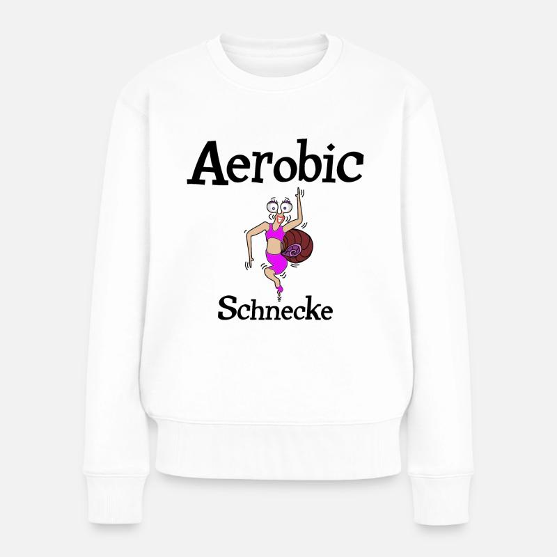 Aerobic Schnecke - Frauen Premium Bio Pullover - Weiß