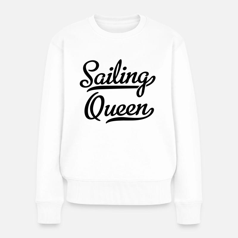 Segeln - Frauen Premium Bio Pullover - Weiß