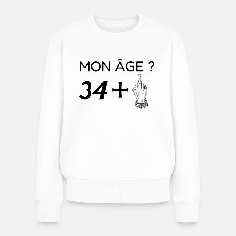 mon âge 35 - Pull Premium bio Femme - blanc