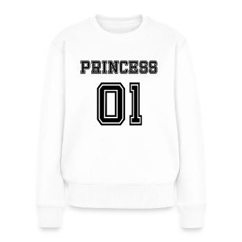 Princess - Frauen Premium Bio Pullover - Weiß - Vorne - Julia (174cm)