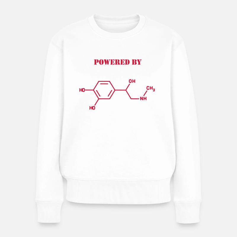 Präsentiert von Adrenalin - Frauen Premium Bio Pullover - Weiß