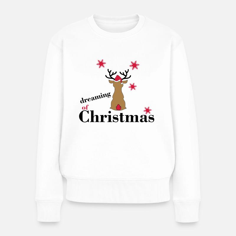 weihnachten - Frauen Premium Bio Pullover - Weiß